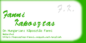 fanni kaposztas business card